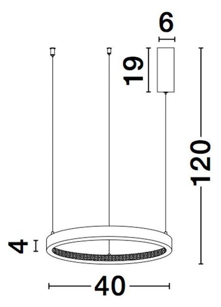 Nova Luce Závěsné LED svítidlo PRESTON, 25W 3000K stmívatelné Barva: Černá