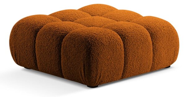 Oranžová modulární podnožka z textilie bouclé Bellis – Micadoni Home