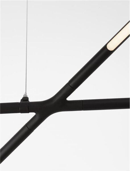 Nova Luce Závěsné LED svítidlo RACCIO, 27W 3000K stmívatelné Barva: Černá