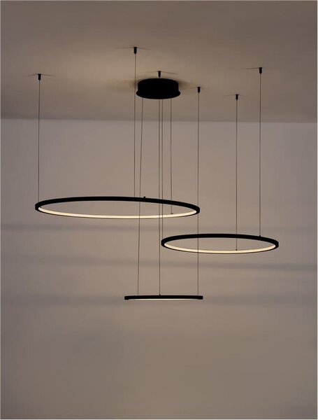 Nova Luce Závěsné LED svítidlo PURPLE, 84W stmívatelné Barva: Zlatá