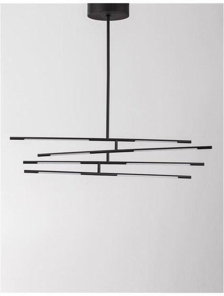 Nova Luce Závěsné LED svítidlo RACCIO, 40W 3000K stmívatelné Barva: Černá