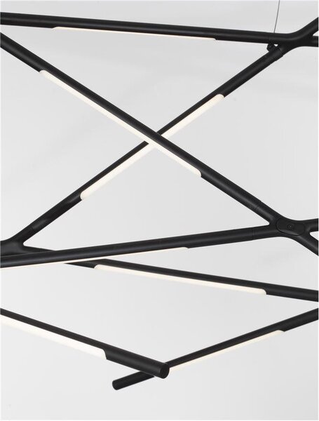 Nova Luce Závěsné LED svítidlo RACCIO, 109W 3000K stmívatelné Barva: Černá