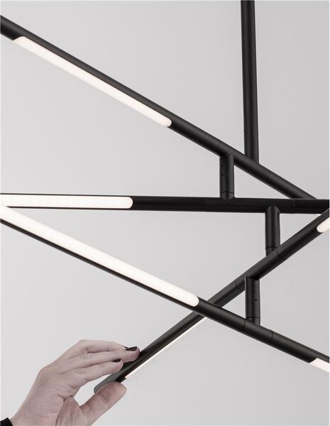 Nova Luce Závěsné LED svítidlo RACCIO, 40W 3000K stmívatelné Barva: Černá