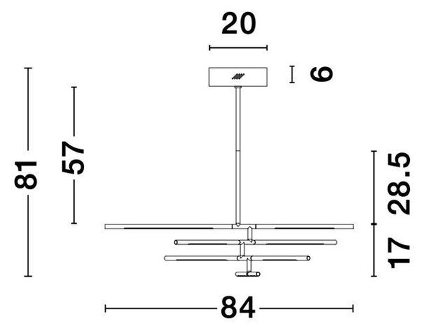 Nova Luce Závěsné LED svítidlo RACCIO, 40W 3000K stmívatelné Barva: Černá