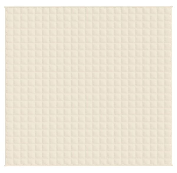 Zátěžová deka světle krémová 220 x 230 cm 11 kg textil