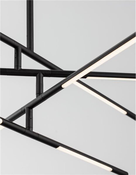 Nova Luce Závěsné LED svítidlo RACCIO, 40W 3000K stmívatelné Barva: Černá