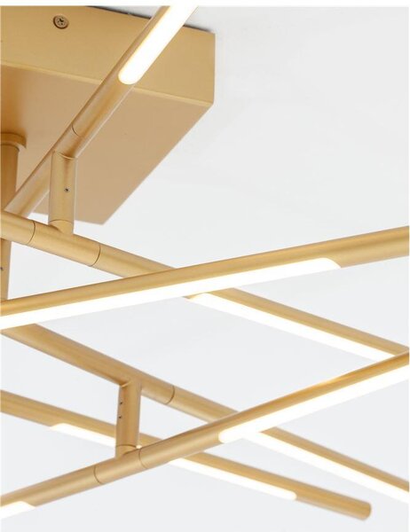 Nova Luce Stropní LED svítidlo RACCIO, 48W 3000K stmívatelné Barva: Zlatá