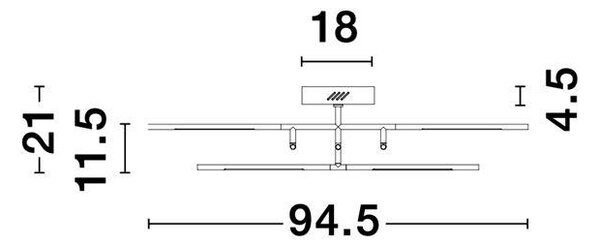 Nova Luce Stropní LED svítidlo RACCIO, 48W 3000K stmívatelné Barva: Zlatá