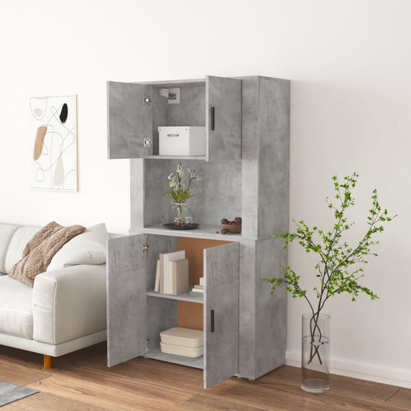 Skříň highboard betonově šedá kompozitní dřevo 3185355