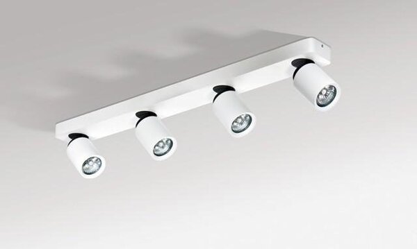 AZZ AZ0665 Stropní a nástěnné bodové svítidlo Azzardo Tomi 4 PR white/grey AZ0665 GU10 4x50W IP20 70cm bílo-šedé - AZZARDO