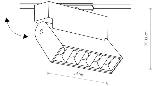 LED svítidlo do lišty Nowodvorski 7618 PROFILE FOCUS LED 9 W 3000K bílá