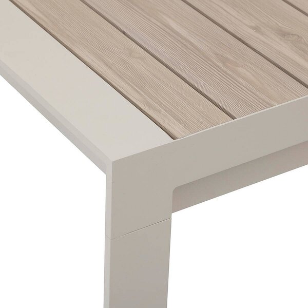 Hliníkový stůl VANCOUVER 142/202x90 cm (ivory)
