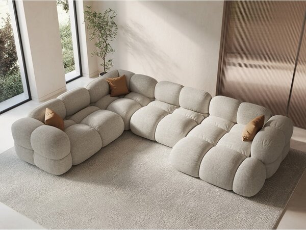 Béžová rohová pohovka (levý roh/do "U") Loretto – Cosmopolitan Design