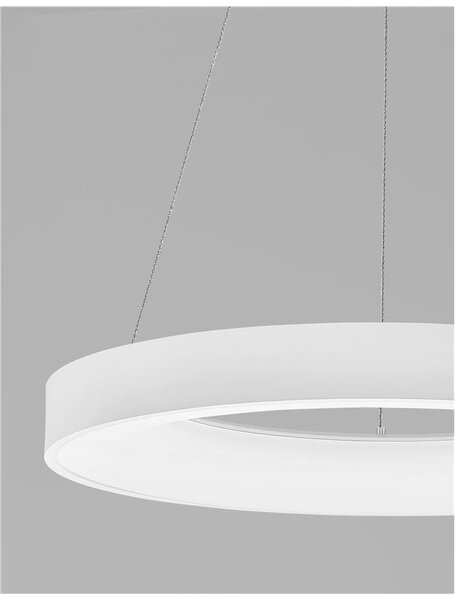 Nova Luce Závěsné LED svítidlo RANDO SMART, 50W 3000K - 4000K Tuya stmívatelné Barva: Bílá