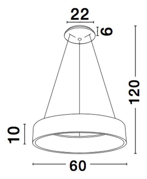 Nova Luce Závěsné LED svítidlo RANDO, 42W 3000K Barva: Černá