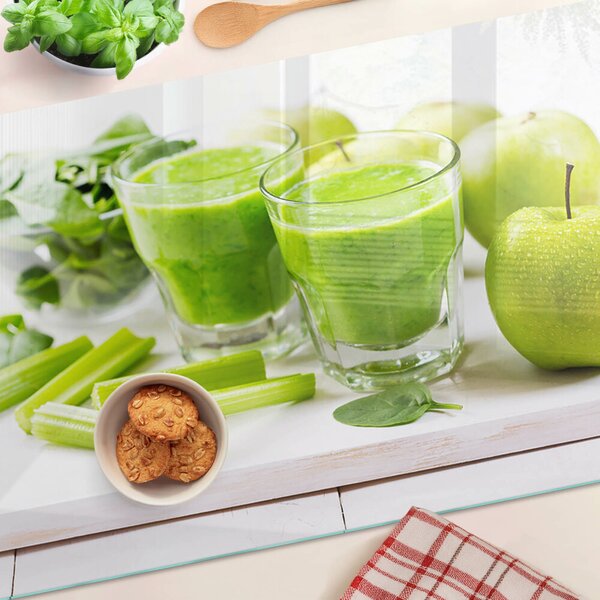 Skleněná krájecí deska Zelené smoothie s čerstvými ingrediencemi ddk-nr-wm-00006995