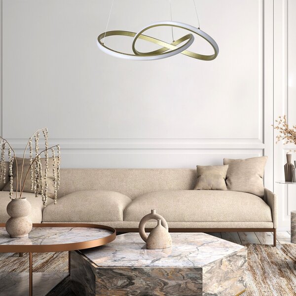 Rabalux Zlaté závěsné LED svítidlo Castiel 560mm 36W 72215