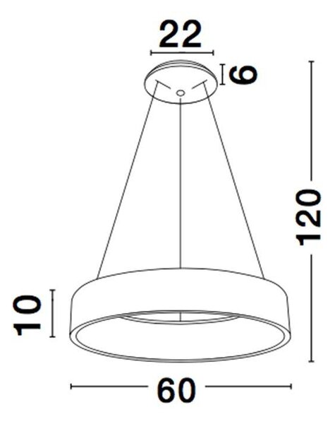 Nova Luce Závěsné LED svítidlo RANDO, 42W 3000K Barva: Černá
