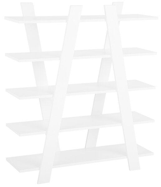 Regál s 5 policemi ESCALANTE 116 cm Bílá