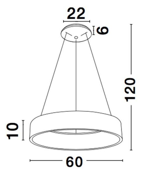 Nova Luce Závěsné LED svítidlo RANDO, 42W 3000K Barva: Černá