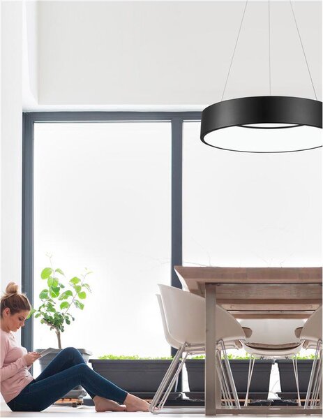 Nova Luce Závěsné LED svítidlo RANDO, 42W 3000K Barva: Černá