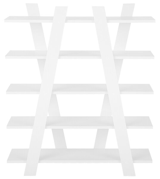 Regál s 5 policemi ESCALANTE 116 cm Bílá