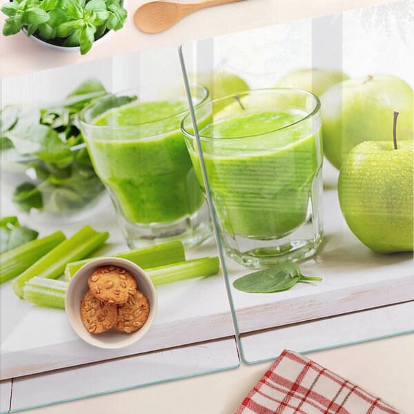 Skleněná krájecí deska Zelené smoothie s čerstvými ingrediencemi ddk-nr-wm-00006995