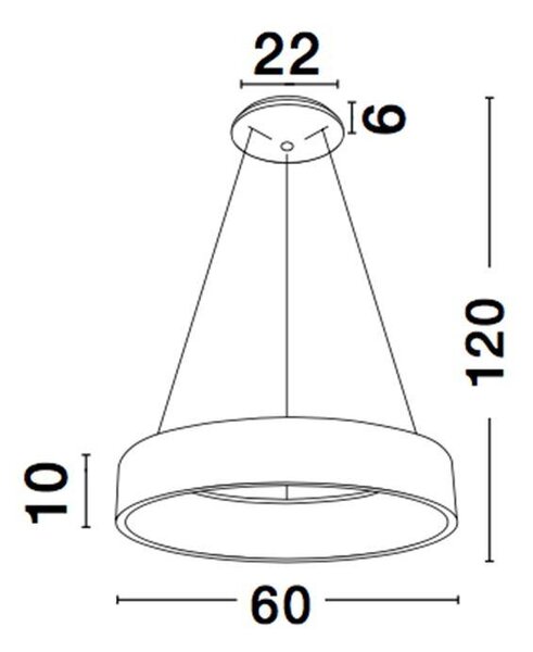 Nova Luce Závěsné LED svítidlo RANDO, 42W 3000K Barva: Černá
