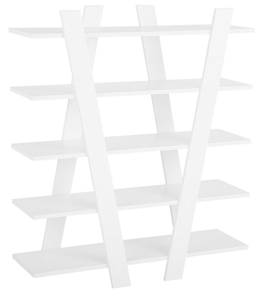 Regál s 5 policemi ESCALANTE 116 cm Bílá