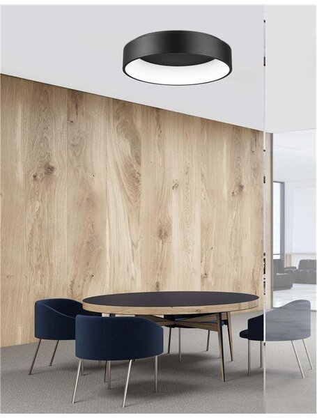 Nova Luce Stropní LED svítidlo RANDO, 42W Barva: Černá, Teplota světla: 3000K - teplá bílá