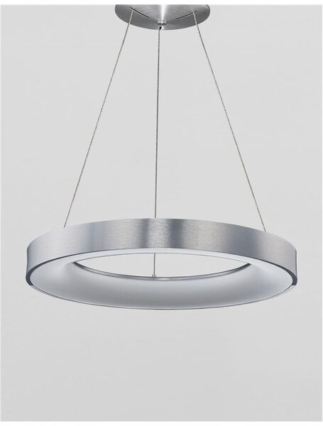 Nova Luce Závěsné LED svítidlo RANDO THIN, 50W, stmívatelné Barva: Černá, Teplota světla: 3000K - teplá bílá