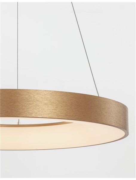 Nova Luce Závěsné LED svítidlo RANDO THIN, 50W, stmívatelné Barva: Černá, Teplota světla: 3000K - teplá bílá