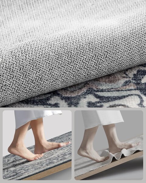 SONGMICS Obdélníkový koberec ORIENT 150x80 cm šedý