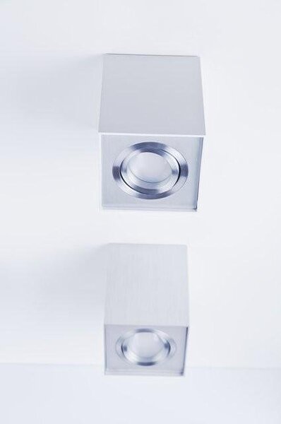 AZZ AZ0991 Stropní bodové přisazené svítidlo Azzardo Eloy 1 aluminium AZ0991 GU10 1x50W IP20 9,5cm hranaté hliníkové - AZZARDO