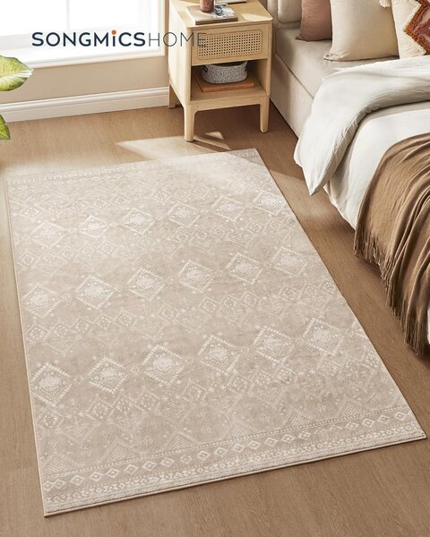 SONGMICS Obdélníkový koberec ORIENT 120x170 cm cappuccino béžový