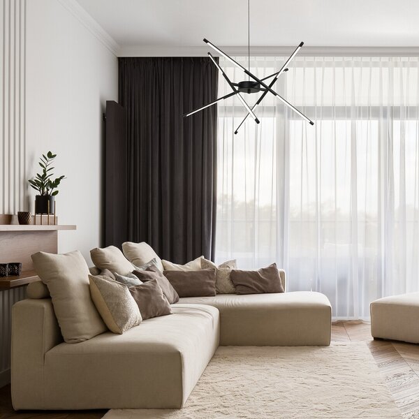 Rabalux Černé závěsné LED svítidlo Henli 760mm 30W 72237