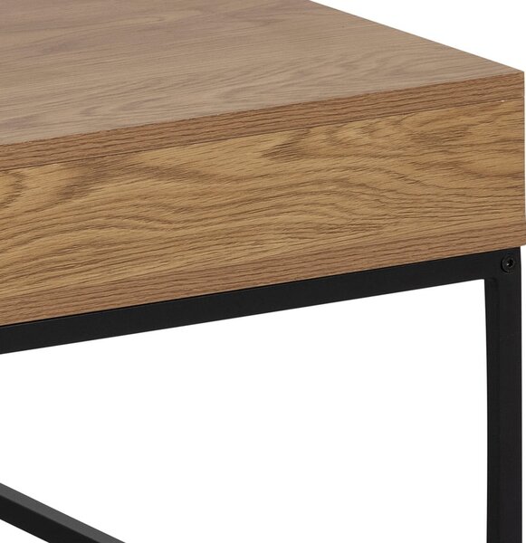 Konferenční stolek s deskou v dubovém dekoru v tmavě přírodní barvě 80x80 cm Willford – Actona