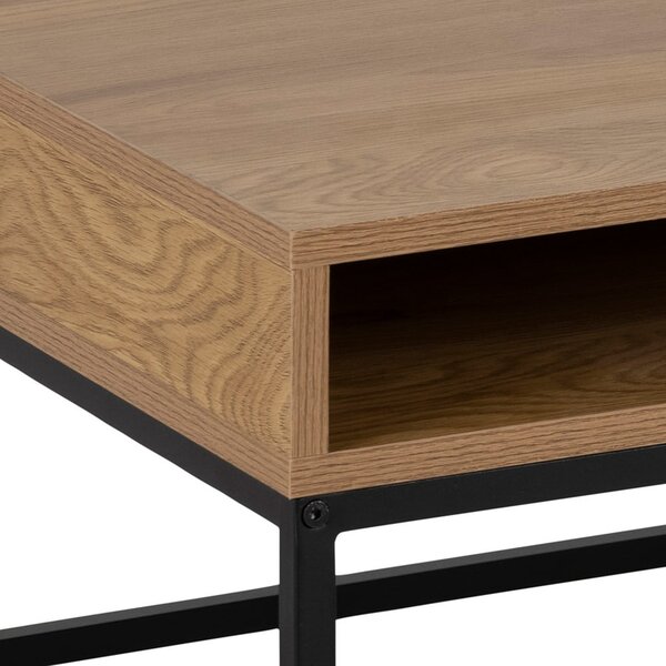 Konferenční stolek s deskou v dubovém dekoru v tmavě přírodní barvě 80x80 cm Willford – Actona