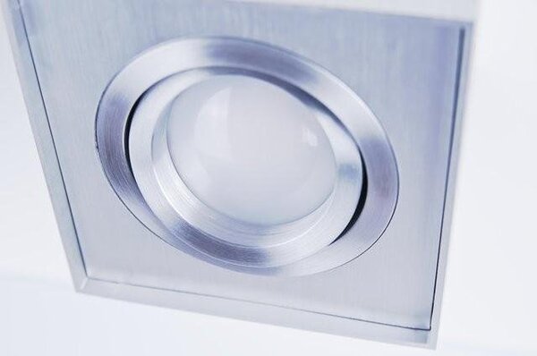 AZZ AZ0991 Stropní bodové přisazené svítidlo Azzardo Eloy 1 aluminium AZ0991 GU10 1x50W IP20 9,5cm hranaté hliníkové - AZZARDO