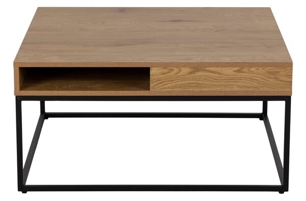 Konferenční stolek s deskou v dubovém dekoru v tmavě přírodní barvě 80x80 cm Willford – Actona