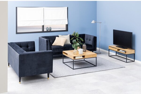 Konferenční stolek s deskou v dubovém dekoru v tmavě přírodní barvě 80x80 cm Willford – Actona
