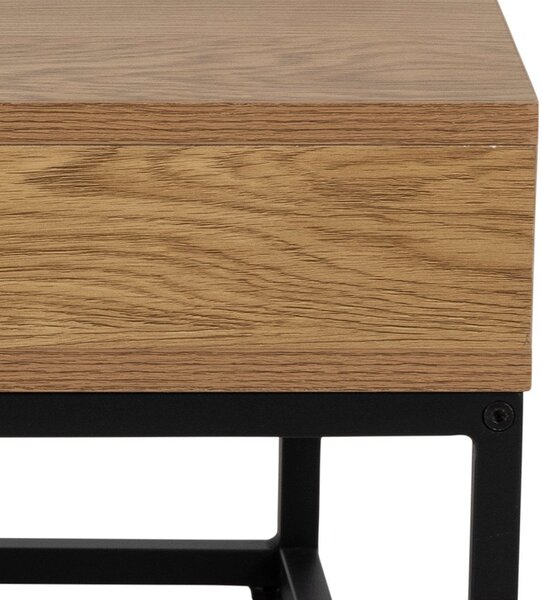Konferenční stolek s deskou v dubovém dekoru v tmavě přírodní barvě 80x80 cm Willford – Actona