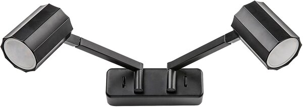 Rabalux Karter nástěnné svítidlo 2x5 W černá 73028