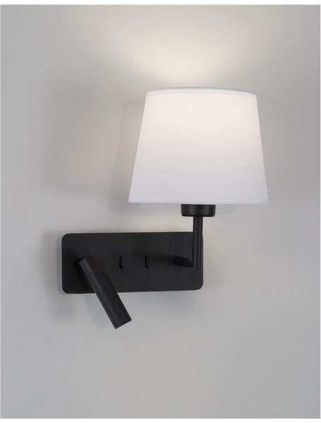Nova Luce Nástěnné svítidlo SAVONA, nastavitelné - vypínač na těle, 3W 3000K E27 1x12W čtecí lampička