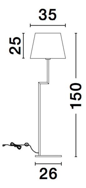 Nova Luce Stojací lampa SAVONA černý hliník E27 1x12W