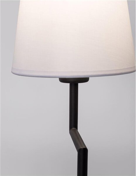 Nova Luce Stolní lampa SAVONA černý hliník E27 1x12W