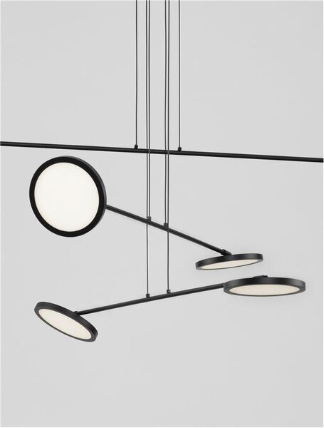 Nova Luce Závěsné LED svítidlo SCOPE, 49.2W 3000K stmívatelné Barva: Černá