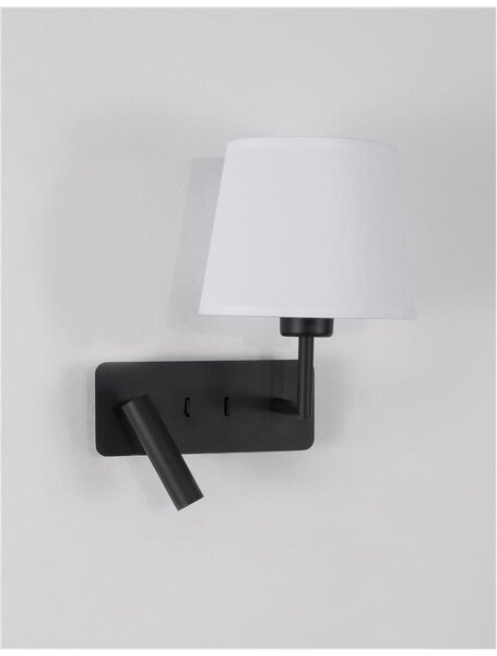 Nova Luce Nástěnné svítidlo SAVONA, nastavitelné - vypínač na těle, 3W 3000K E27 1x12W čtecí lampička