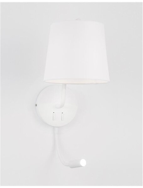 Nova Luce Nástěnné svítidlo SAGE, vypínač na těle E27 1x12W 1x3W čtecí lampička Barva: Černá