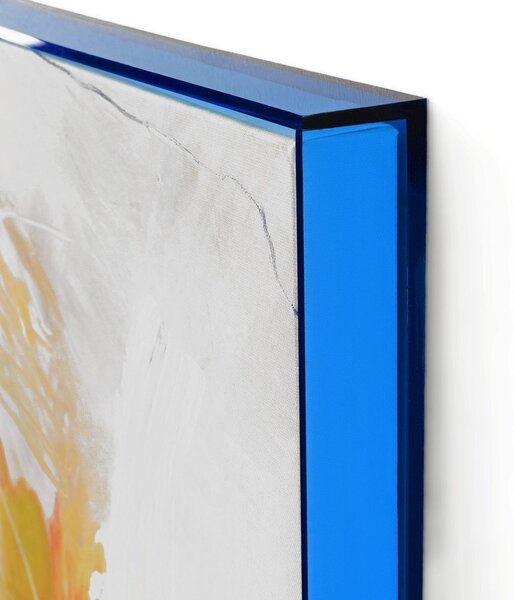 Obraz s ručně malovanými prvky 102x102 cm Confidential Blue – Malerifabrikken